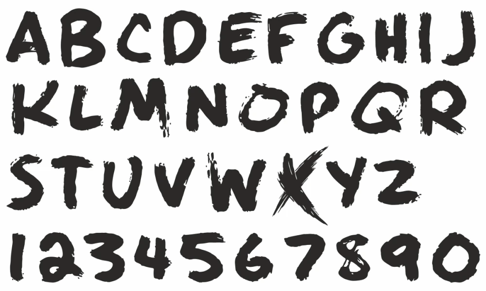 Polygon Dekor - Ansicht Alphabet