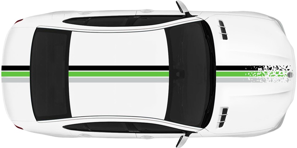Autoaufkleber Motorhaube Racingstreifen Zierstreifen bunt mehrfarbig