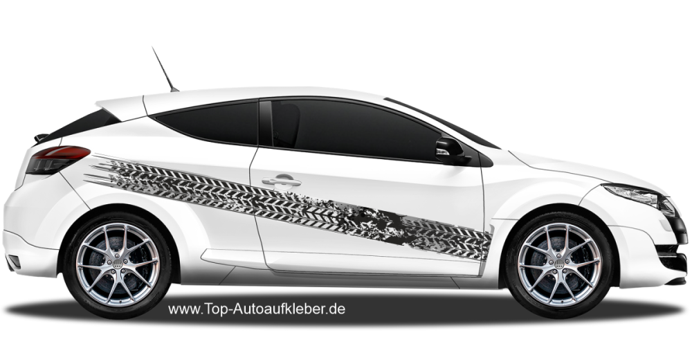 Auto Aufkleber Reifenabdruck