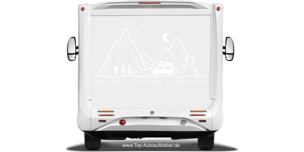 Reiseaufkleber Freiheit Camping Abenteuer