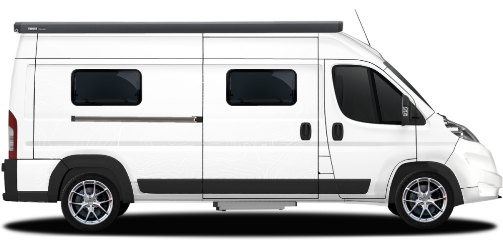Reisemobil Aufkleber Topographische Karte