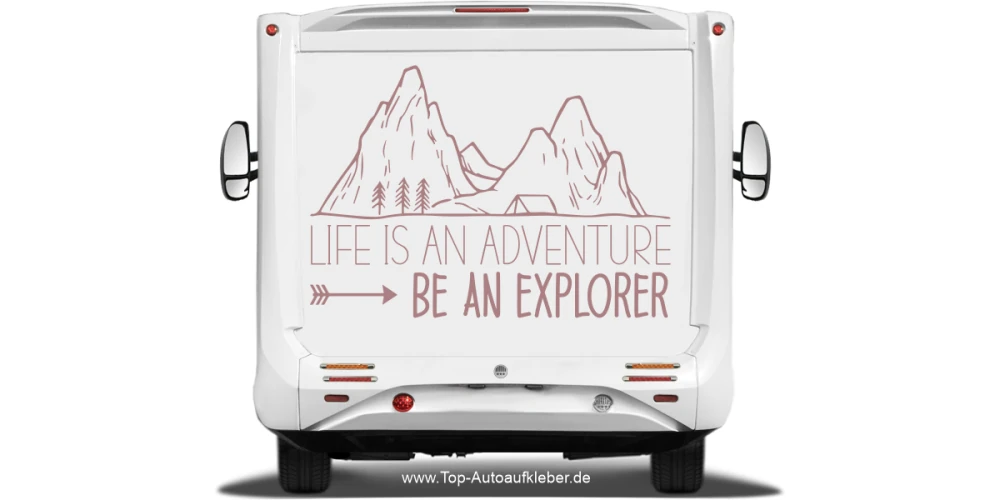 Reisemobilaufkleber Be an Explorer Reisemobilaufkleber Be an Explorer
