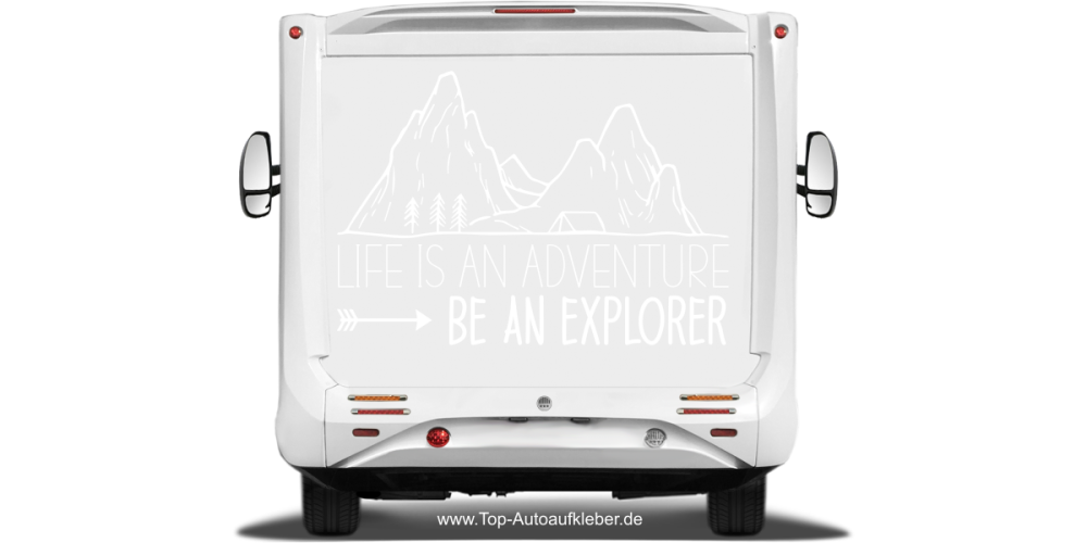Reisemobilaufkleber Be an Explorer