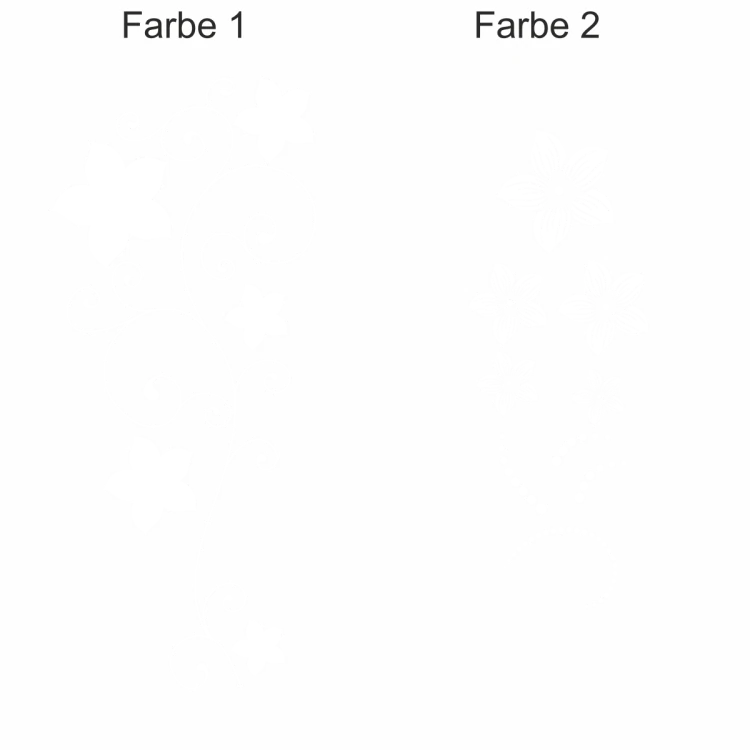 Autoaufkleber Buntes Blumenornament - Ansicht Farbauswahl