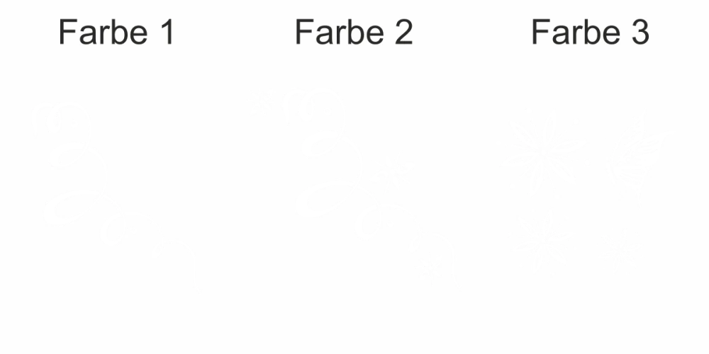 Seitendekor Ornament + Schmetterling  - Ansicht Farbauswahl