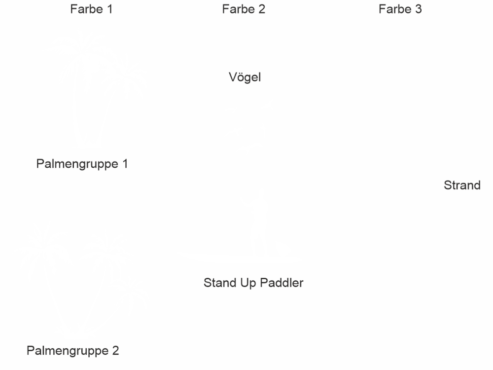Stand Up Paddling Camper Aufkleber | Set für beide Fahrzeugseiten