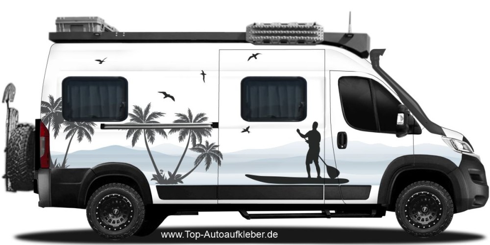 Stand Up Paddling Camper Aufkleber