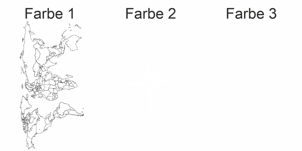 Weltkarte mit Kompass Camper Aufkleber | Set für beide Fahrzeugseiten