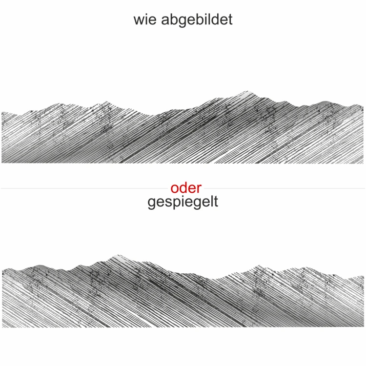 Wohnmobil Aufkleber Bergwelt Schraffur