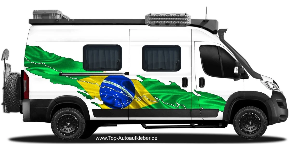 Wohnmobil Aufkleber Flagge Brasilien