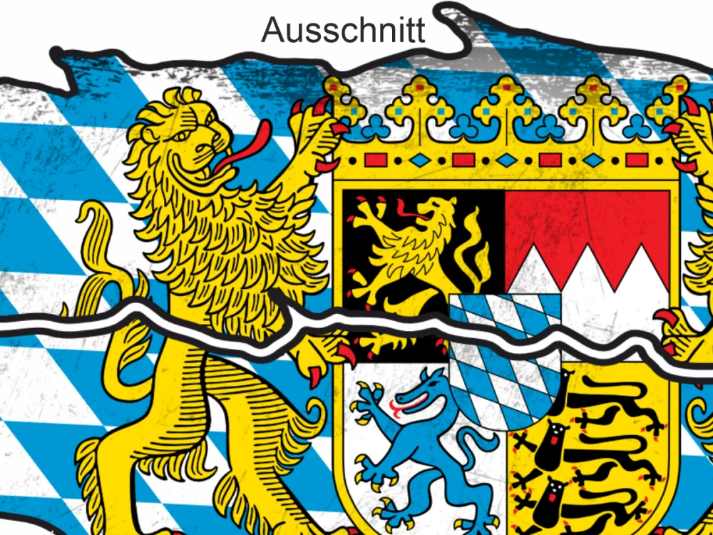 Bayerische Rautenflagge - Ansicht Ausschnitt