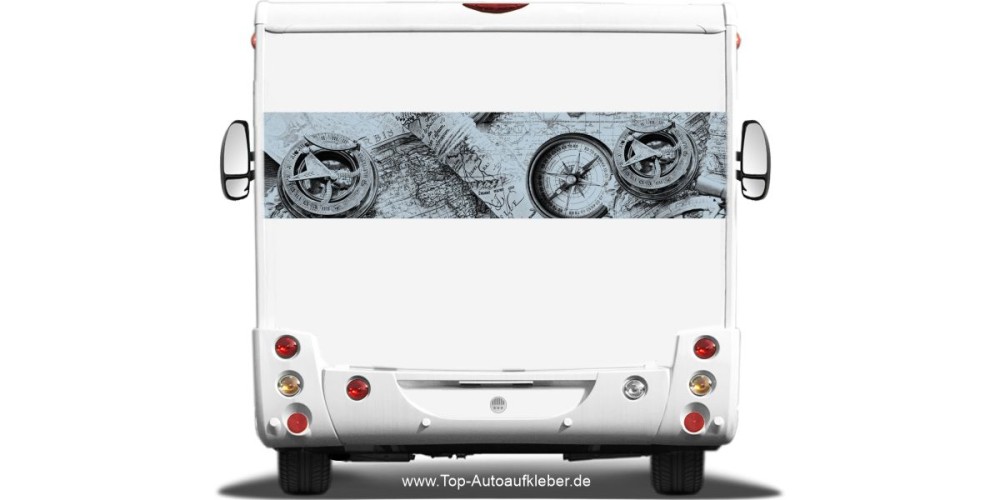 Wohnmobil Vintage Aufkleber Landkarte