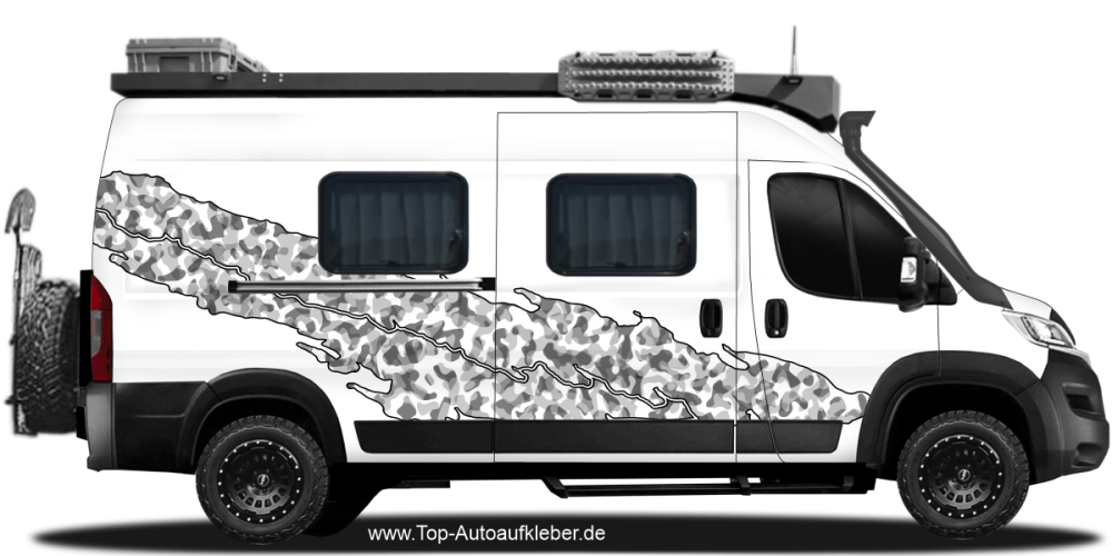 Auto Klebefolie Camouflage Design | Set für beide Fahrzeugseiten