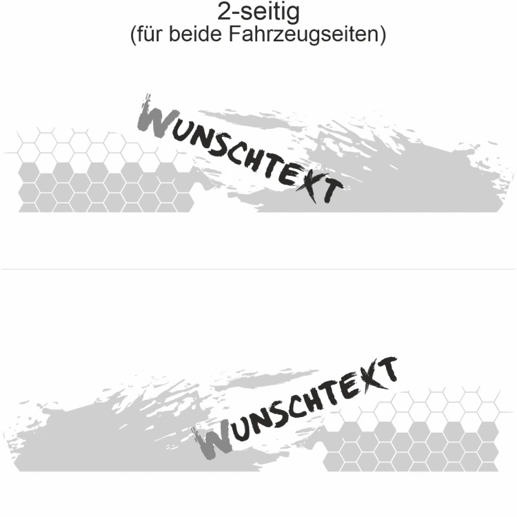 Wohnmobil Polygon Dekor - Ansicht zweiseitig für beide Fahrzeugseiten