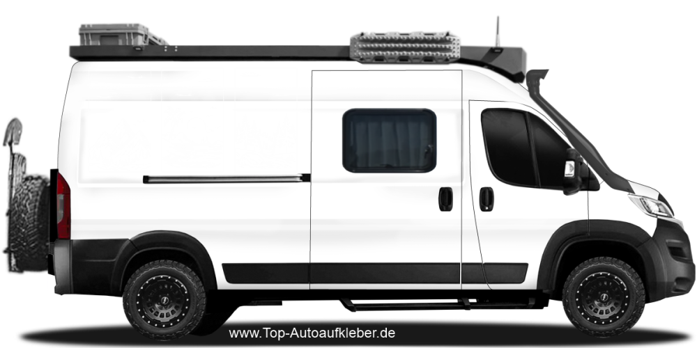 Wohnmobilaufkleber Berge und Meer | Set für beide Fahrzeugseiten
