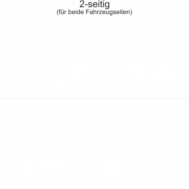Wohnmobilaufkleber Berge und Meer | Set für beide Fahrzeugseiten