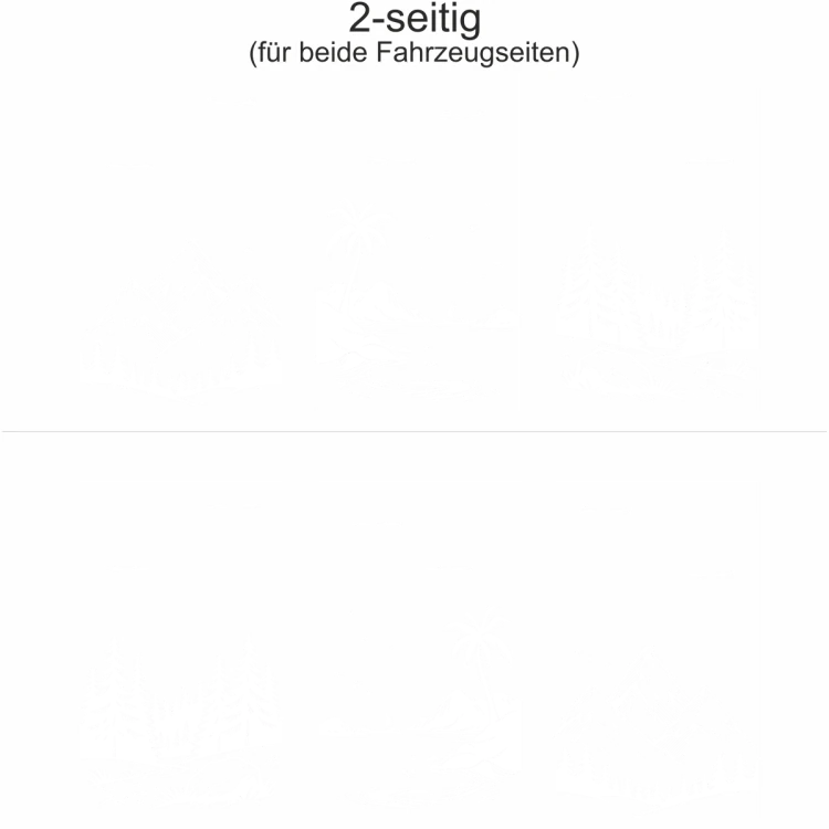 Wohnmobilaufkleber Berge und Meer | Set für beide Fahrzeugseiten Wohnmobilaufkleber Berge und Meer | Set für beide Fahrzeugseiten