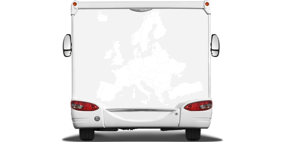 Wohnmobilaufkleber Europa Karte