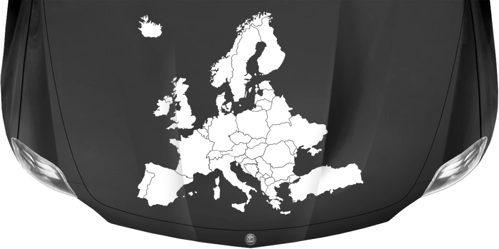 Wohnmobilaufkleber Europa Karte