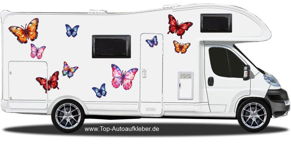 Wohnmobilaufkleber Falter XXL Set