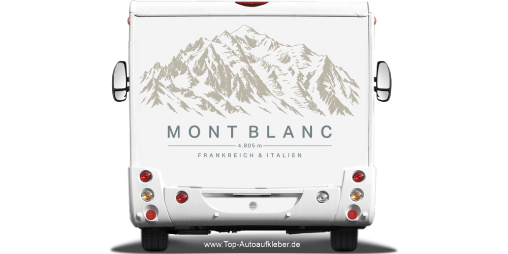 Wohnmobilaufkleber Mont Blanc