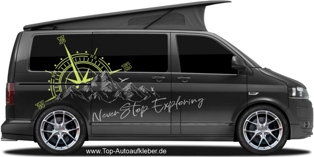Wohnmobilaufkleber Never Stop Exploring