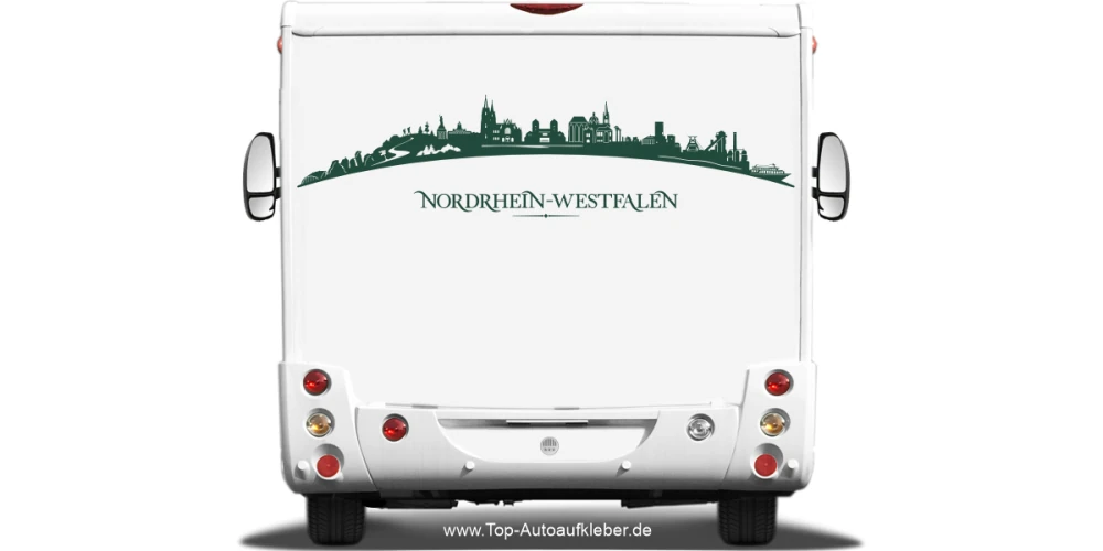 Wohnmobilaufkleber Skyline von Nordrhein-Westfalen
