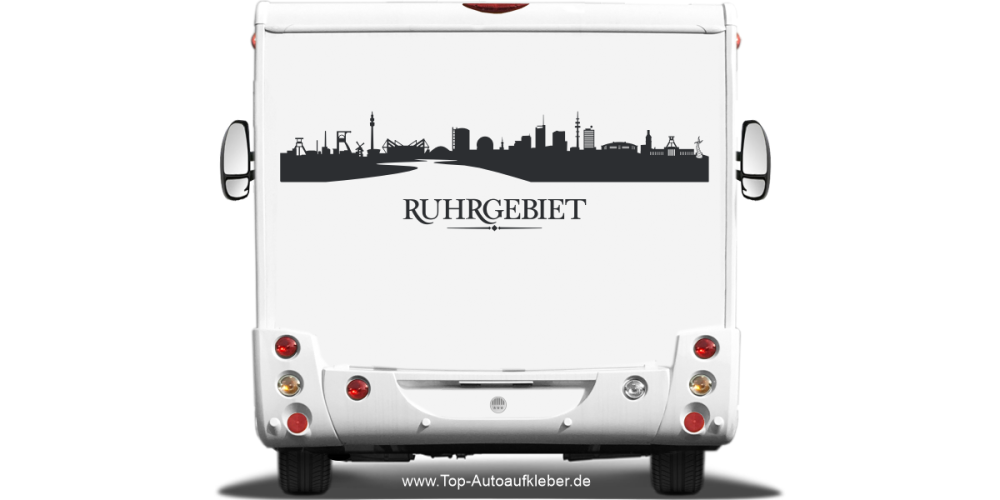 Wohnmobilaufkleber Skyline Ruhrgebiet