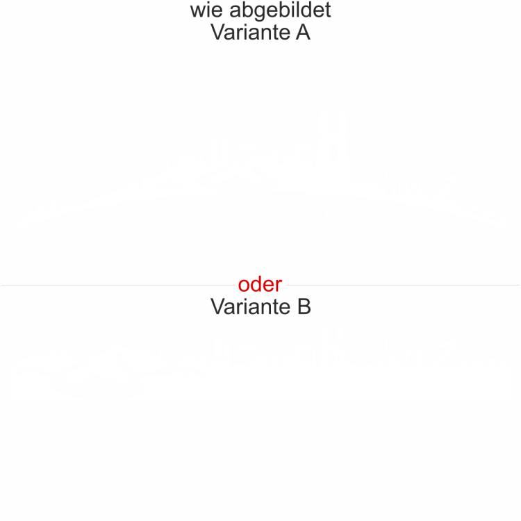 Wohnmobilaufkleber Skyline Saarland - wie abgebildet - Ansicht Farbauswahl - Varianten A und B