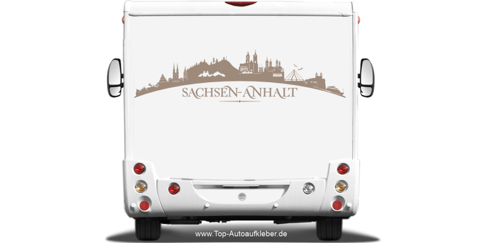 Wohnmobilaufkleber Skyline Sachsen-Anhalt