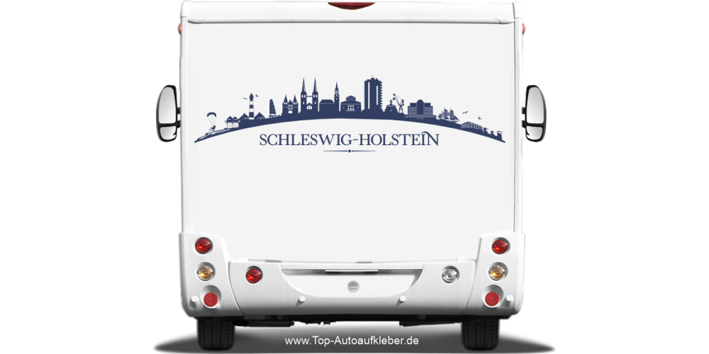 Wohnmobilaufkleber Skyline Schleswig-Holstein