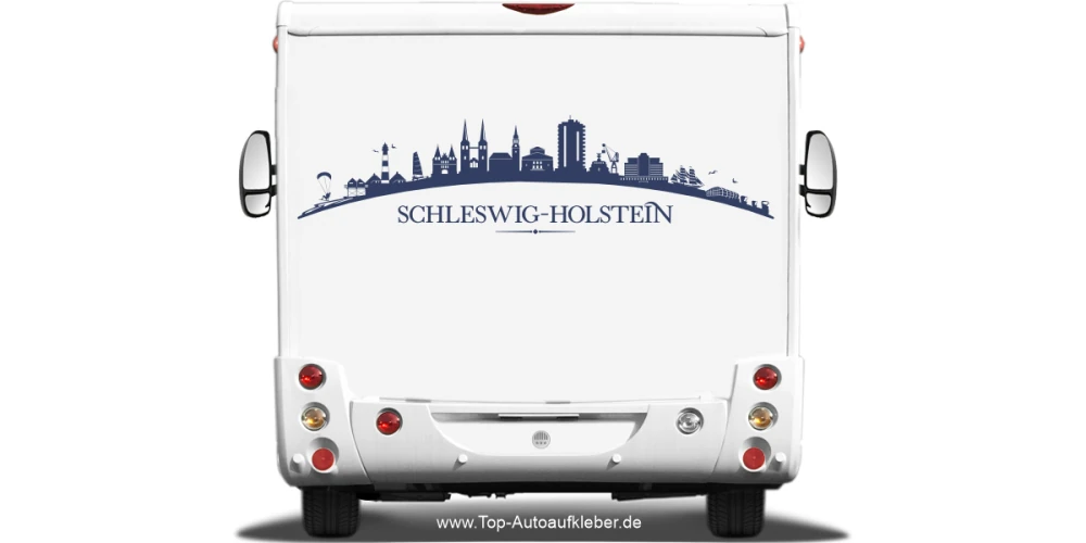 Wohnmobilaufkleber Skyline Schleswig-Holstein