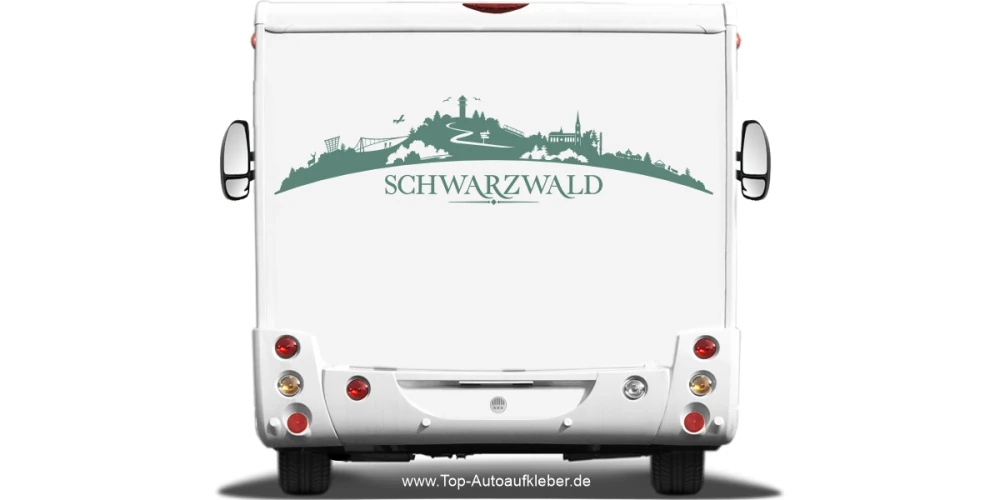 Wohnmobilaufkleber Skyline Schwarzwald