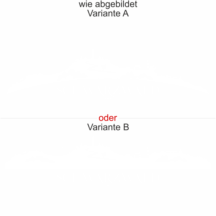 Wohnmobilaufkleber Skyline Schwarzwald - wie abgebildet - Ansicht Farbauswahl - Varianten A und B