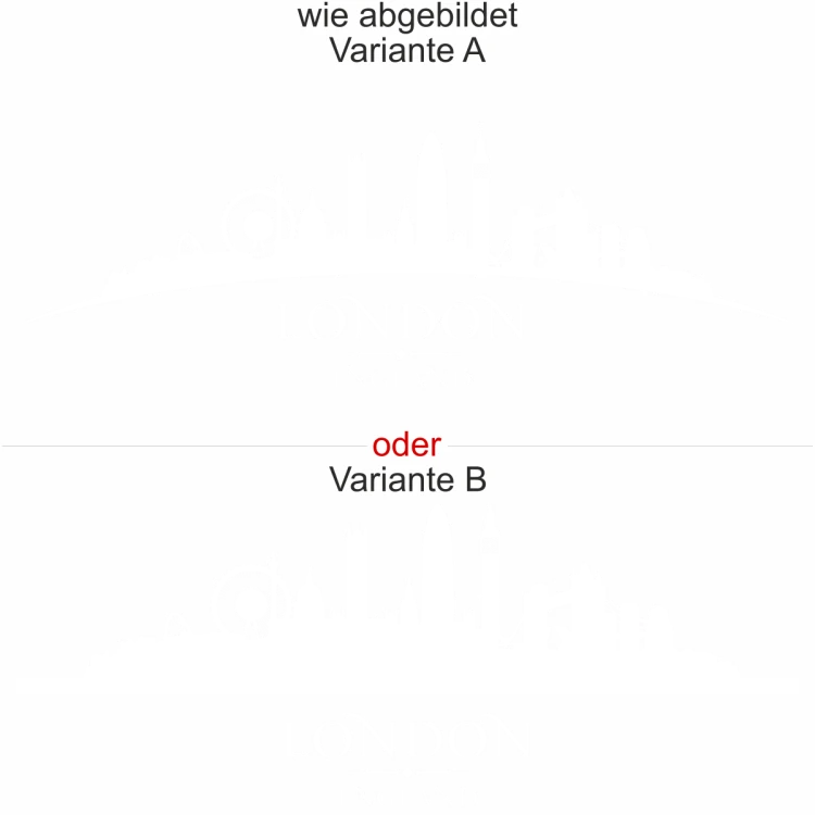 Wohnmobilaufkleber Skyline von London - Ansicht Ausrichtung mit Farbauswahl und Variante Wohnmobilaufkleber Skyline von London - Ansicht Ausrichtung mit Farbauswahl und Variante