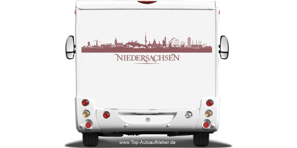 Wohnmobilaufkleber Skyline von Niedersachsen