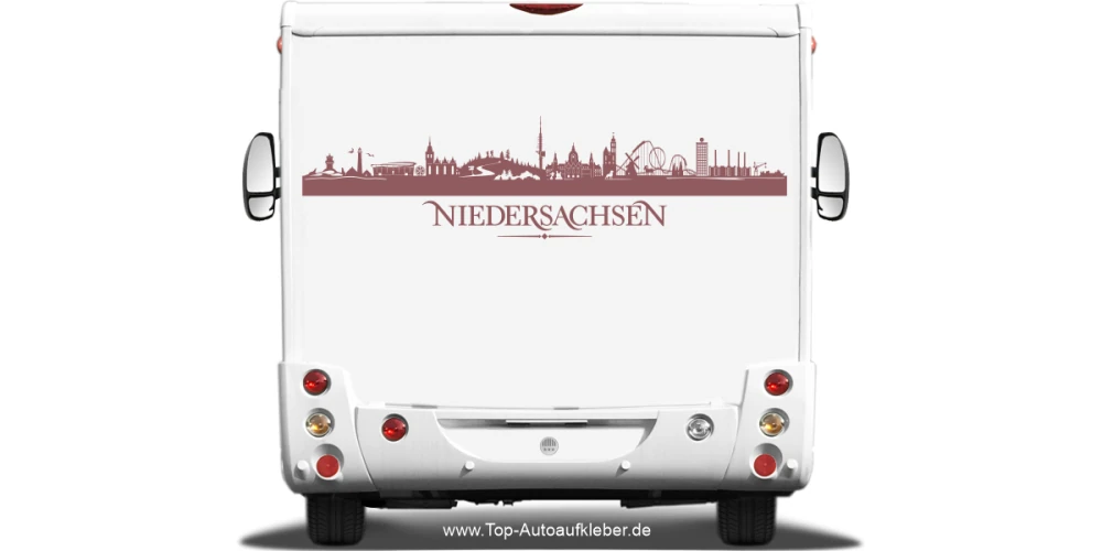 Wohnmobilaufkleber Skyline von Niedersachsen