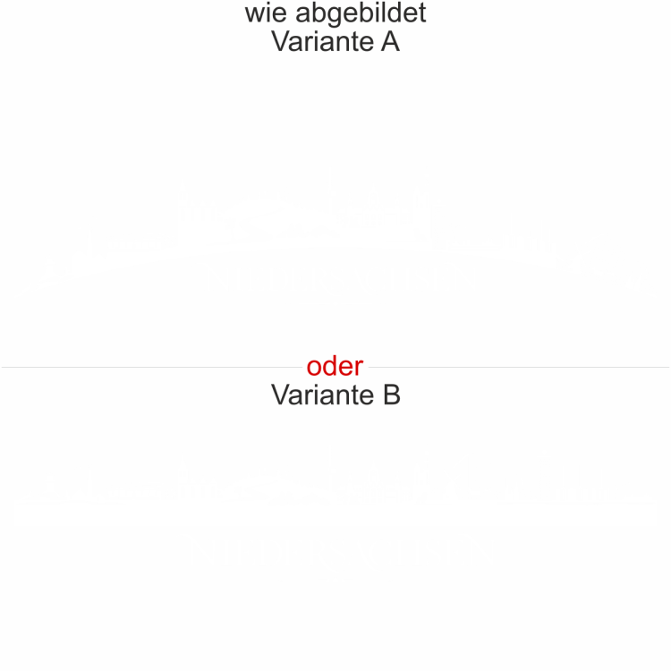 Wohnmobilaufkleber Skyline von Niedersachsen - wie abgebildet - Ansicht Farbauswahl - Varianten A und B