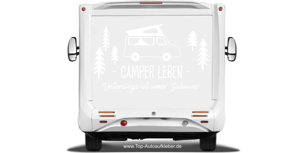 Wohnmobilaufkleber Unterwegs ist unser Zuhause