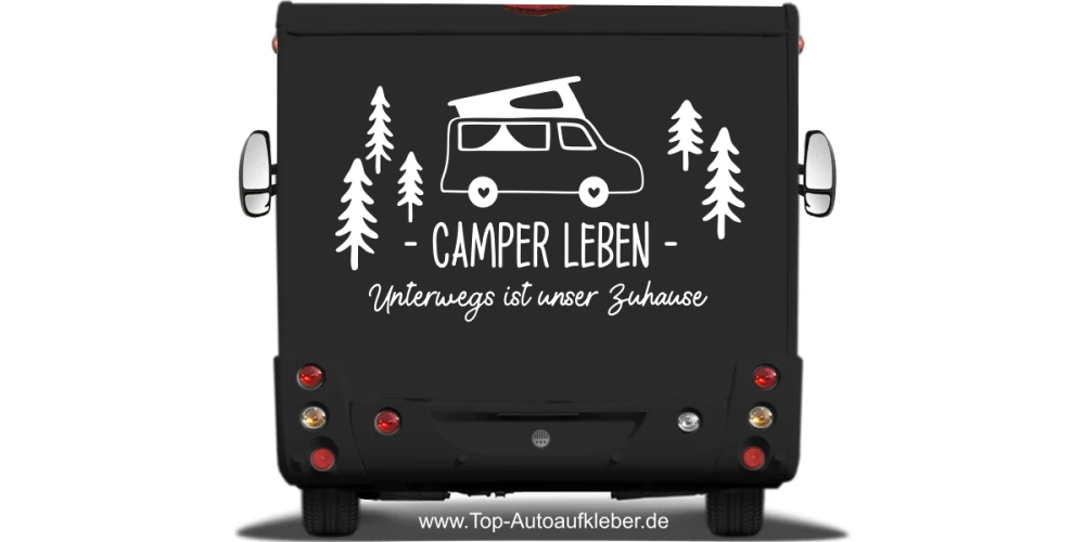 Wohnmobilaufkleber Unterwegs ist unser Zuhause