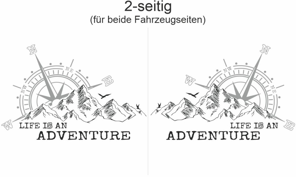 Zweiseitige Wohnmobilfolierung Life is an adventure