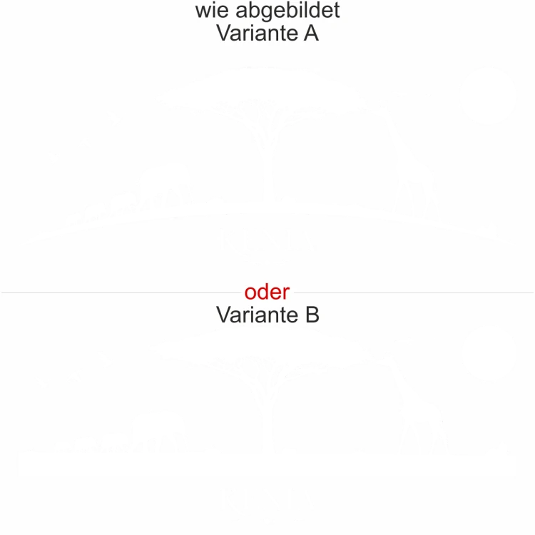 Wohnmobilsticker Savanne Kenia - Ansicht Ausrichtung und Farbauswahl Wohnmobilsticker Savanne Kenia - Ansicht Ausrichtung und Farbauswahl