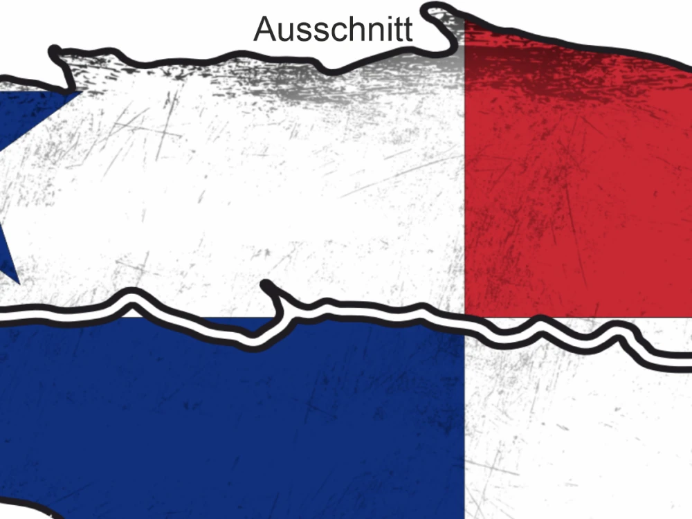 Wohnmobilsticker Flagge von Panama - Ansicht Ausschnitt