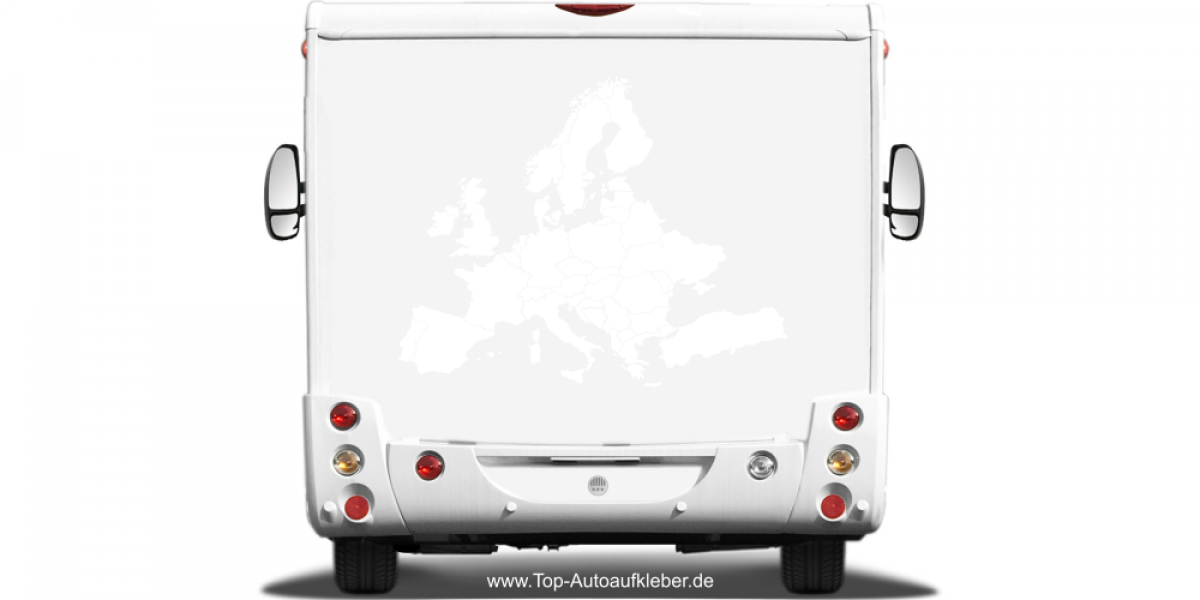Aufkleber für Wohnmobil oder Autos mit der Karte von Europa