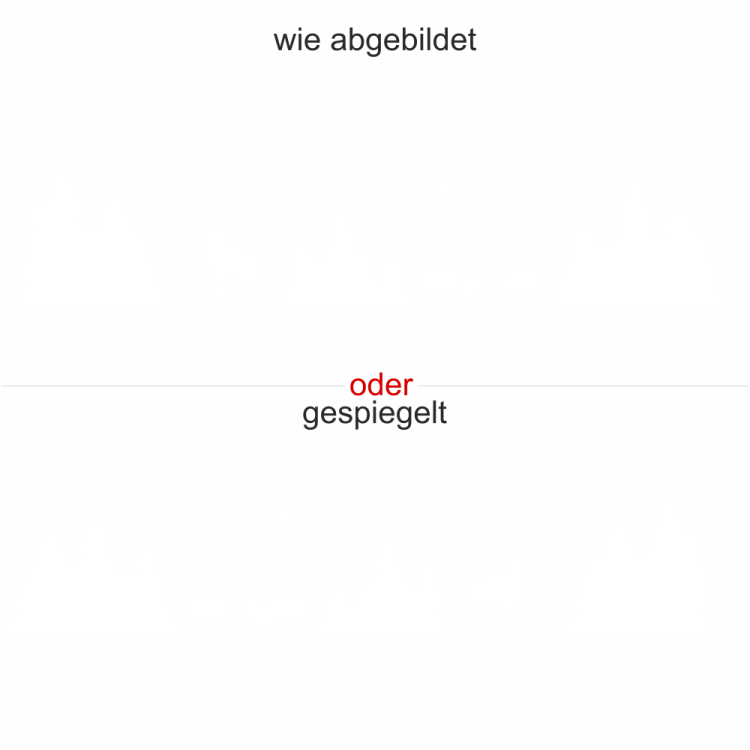Wohnwagenaufkleber Berge und Rotwild