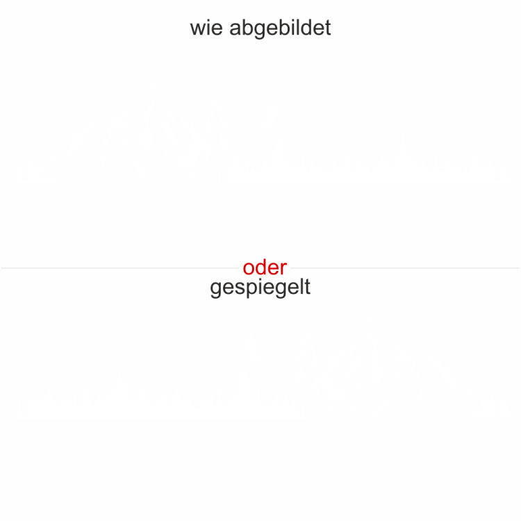 Wohnwagenaufkleber Berge und Waldskyline