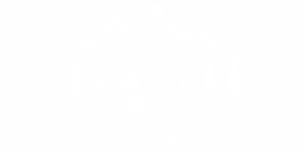 Wohnwagenaufkleber Freiheit auf zwei Rädern - Ansicht Farbauswahl