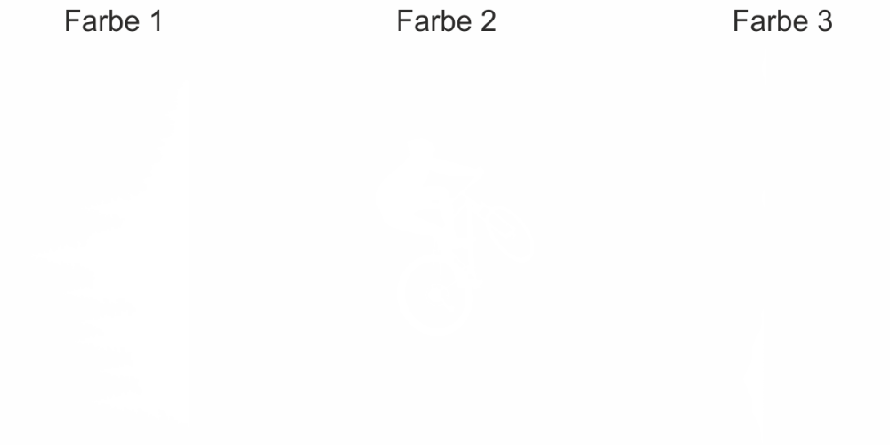 Mountainbike in den Bergen Camper Aufkleber | Set für beide Fahrzeugseiten