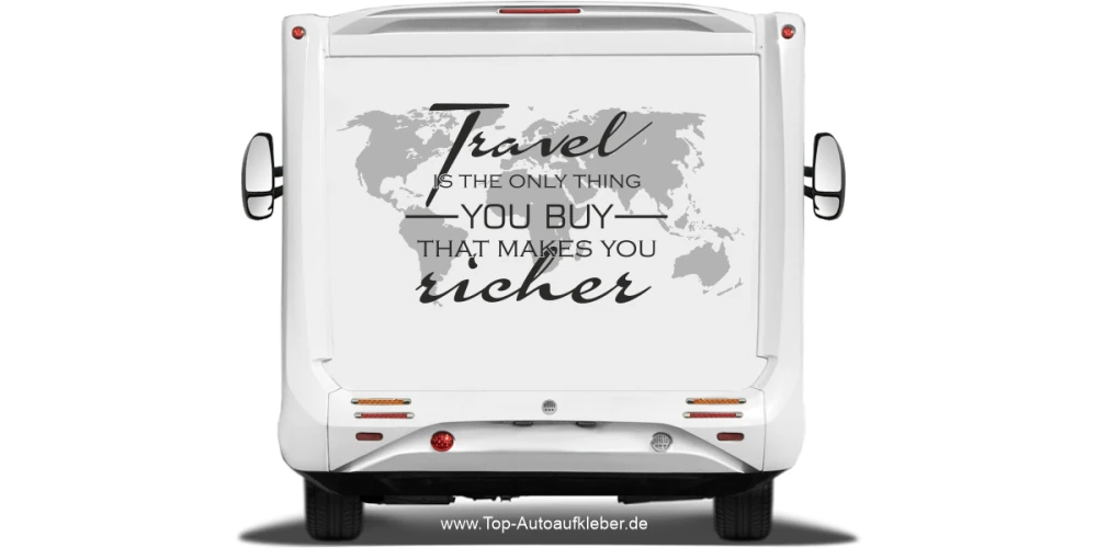 Aufkleber fürs Wohnmobil Spruch übers Reisen Aufkleber fürs Wohnmobil Spruch übers Reisen
