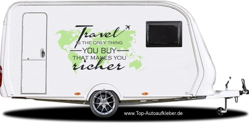 Wohnwagenaufkleber Spruch Travel